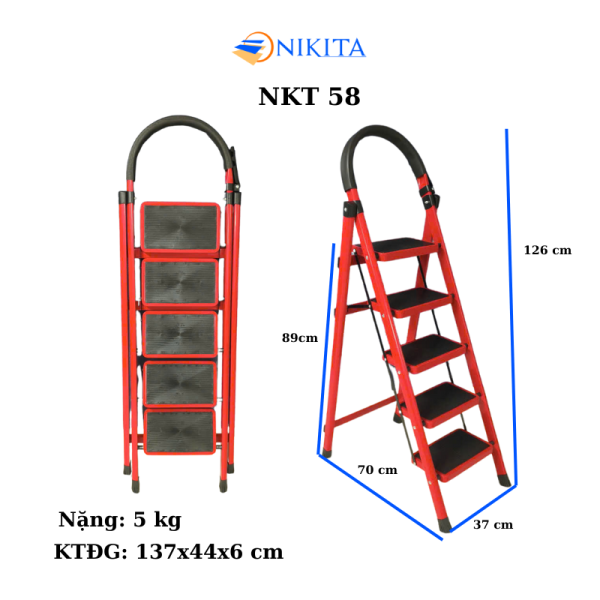 Thang ghế sắt có tay vịn Nikita NKT-58