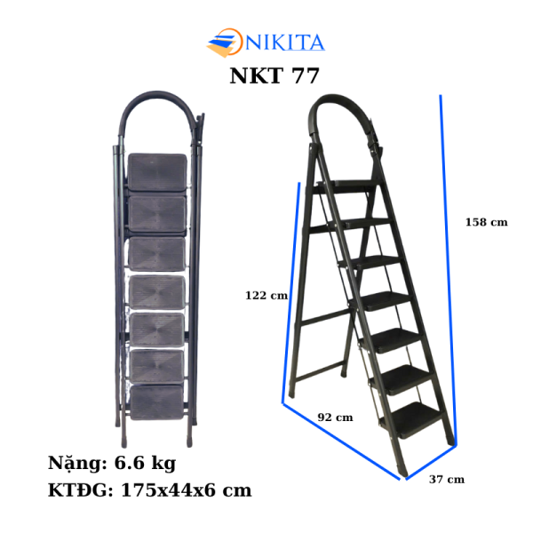 Thang ghế sắt có tay vịn Nikita NKT-77