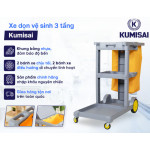 Xe đẩy dọn vệ sinh 3 tầng Kumisai