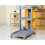 Xe đẩy dọn vệ sinh 3 tầng Kumisai