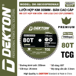Lưỡi cắt hợp kim đa năng 355mm Dekton DK-SB355PROMAX