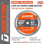 Lưỡi cắt nhôm và gỗ 210mm Dekton DK-B210AL