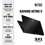Laptop Acer Gaming Nitro V ANV15-51-72VS NH.QNASV.004 (Intel Core i7-13620H |RTX 2050 4GB GDDR6| 16GB | 512GB | 15.6 inch FHD | Win 11 | Obsidian black)