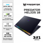 Laptop Acer Predator Helios 18 PH18-72-908N NH.QP4SV.001 (Core i9-14900HX | 32GB | 4TB | 18 inch 2K+, 250Hz | RTX 4090 | Win 11 | Đen)