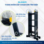 Thang nhôm gấp 4 đoạn Sumika SKM204 NEW