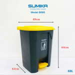 Thùng rác nhựa đạp chân SUMIKA B068, dung tích 68L