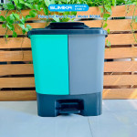 Thùng rác phân loại 2 ngăn SUMIKA B036A, dung tích 40L
