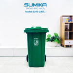 Thùng rác nhựa công nghiệp SUMIKA B240, dung tích 240L