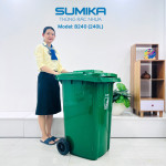Thùng rác nhựa công nghiệp SUMIKA B240, dung tích 240L