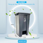 Thùng rác nhựa gia đình SUMIKA B45, dung tích 45L