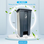Thùng rác nhựa đạp chân SUMIKA B55, dung tích 55L