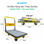 Xe đẩy hàng sàn thép SUMIKA T300