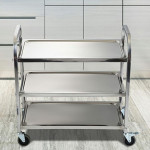 Xe đẩy inox 3 tầng Poliva XDI85-3