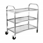 Xe đẩy inox 3 tầng Poliva XDI30475-3