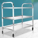 Xe đẩy inox 3 tầng Poliva XDI30475-3