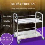 Xe đẩy thức ăn 2 tầng inox XDI75-2