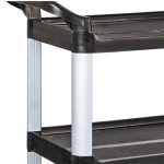 Xe đẩy đa năng 3 tầng màu đen cỡ lớn 102 HT08161