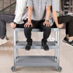 Xe đẩy đa năng 3 tầng màu xanh cỡ lớn 102 HT08161X