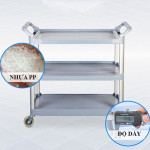 Xe đẩy đa năng 3 tầng màu xanh cỡ lớn 102 HT08161X