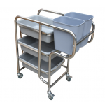 Xe dọn bàn 3 tầng khung inox 110 HT08168