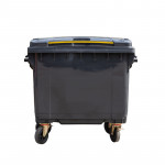 Thùng rác nhựa HDPE 660L màu đen Paloca HTN660-D
