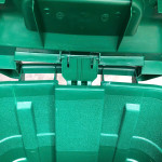 Thùng rác 70L nhựa HDPE đạp chân màu xanh lá Paloca HTN70-G1