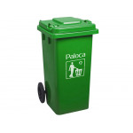 Thùng rác nhựa HDPE 120L màu xanh lá Paloca HTN120-G1