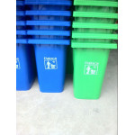 Thùng rác nhựa HDPE 120L màu xanh da trời Paloca HTN120-B1