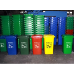 Thùng rác nhựa HDPE 120L màu xanh da trời Paloca HTN120-B1
