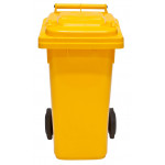 Thùng rác nhựa HDPE 120L màu vàng Paloca HTN120-Y