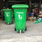Thùng rác nhựa 120L ủ rác hữu cơ màu xanh Paloca HTN120C-G1