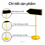 Biển chỉ dẫn inox trắng mũi tên HTI-MN-28