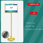 Bảng menu Inox vàng hai mặt A3 ESI0A07