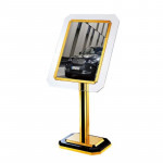 Bảng menu inox vàng mặt kính HTG-MN-10