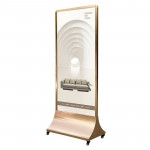 Bảng Standee inox vàng di động TQTAV01