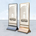Bảng Standee inox vàng di động TQTAV01