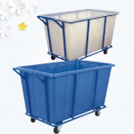 Xe giặt là nhựa màu xanh khung thép phun sơn 400 lít HTG-400L