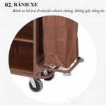 Xe làm buồng thép sơn tĩnh điện có khay để đồ HTE23-H