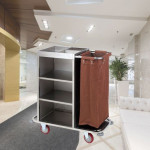 Xe dọn buồng phòng inox nhỏ HTI57X-F