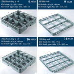 Nối khay Rack đựng ly, cốc 16 ngăn HTNR16-2