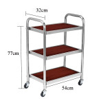 Xe phục vụ bàn 3 tầng inox XDIG74-3