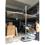 Ô dù ngoài trời 3m lệch tâm vuông khung nhôm màu kaki HTO3V-LT-K