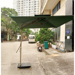 Ô dù ngoài trời 2.5m lệch tâm vuông khung thép màu xanh HTO25V-LT-G-1