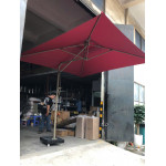 Ô dù ngoài trời 2.5m lệch tâm vuông khung thép màu kaki HTO25V-LT-G-3