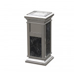 Thùng rác đá hoa cương đen inox trắng HTI-17B-B2