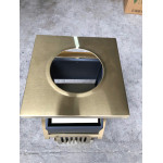 Thùng rác sảnh vàng có gạt tàn thủy tinh HTIZA02