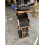 Thùng rác sảnh đồng có gạt tàn thủy tinh HTIZA03
