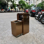Thùng rác sảnh có gạt tàn HTIV02-GT-V