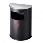 Thùng rác thép phun sơn bán nguyệt HTS-91