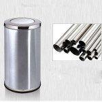 Thùng rác inox tròn nắp lật Ø30 HTI-125